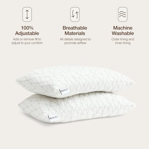 Coop Home Goods Original Toddler Adjustable Pillow - Soft, Breathable, Washable 19x13 in, CertiPUR-US & GREENGUARD Gold Certified