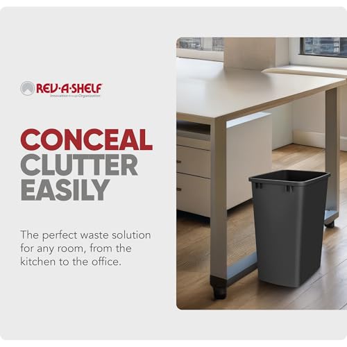 2 Pack Black Double Pullout Garbage Cans for Kitchen Cabinets 35 Qt