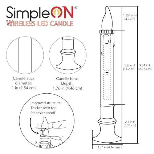 Brite Star Battery Operated 9-inch LED Candles - 1 Count Flickering Flameless Candles with Timer - Perfect for Indoor Window, Outdoor Patio Home D?cor