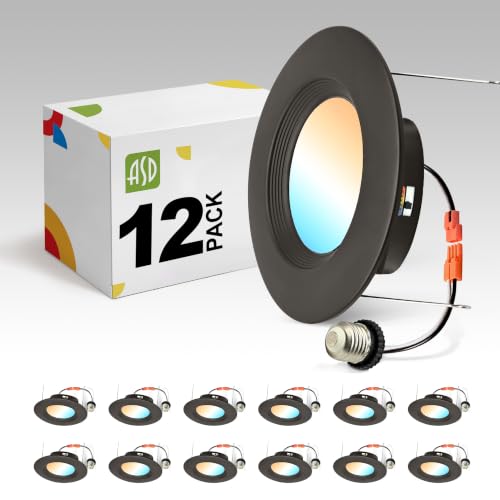 Bronze 12-Pack 6 Inch Retrofit LED Recessed Lights with 5CCT & Dimming