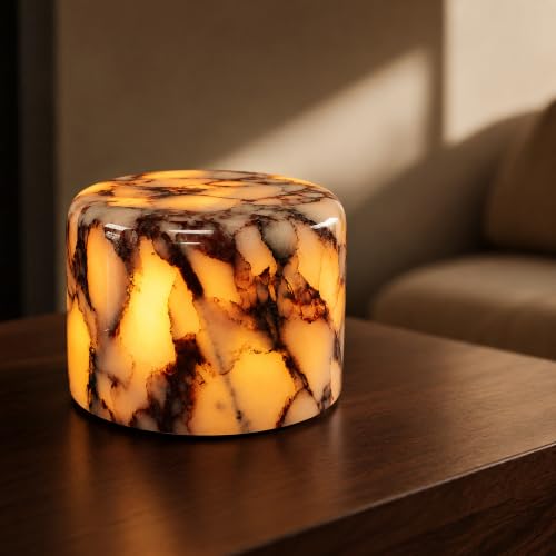 AOPO Calacatta Viola Natural Marble Touch Dimmable Table Lamp Night Light