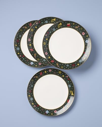 Lenox Nutcracker Ballet Porcelain Christmas Dinner Plate Set for 4 - Holiday Holiday Tableware