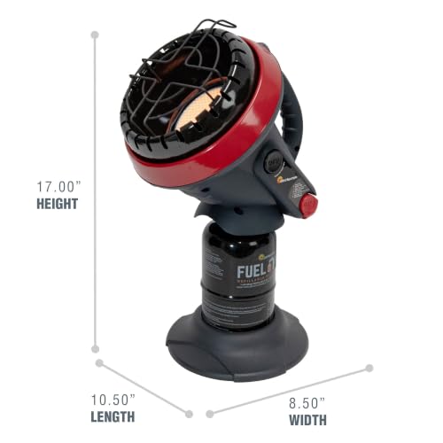 Mr. Heater Little Buddy Portable Propane Radiant Space Heater Black/Red, 3800 BTU
