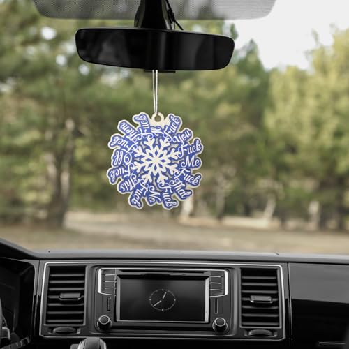 Funny Ornaments for Adults Blue Snowflake Christmas Decorations (2