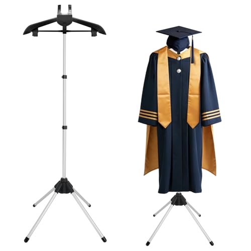BShome Adjustable Cap and Gown Display Stand Black 32-63 Inch