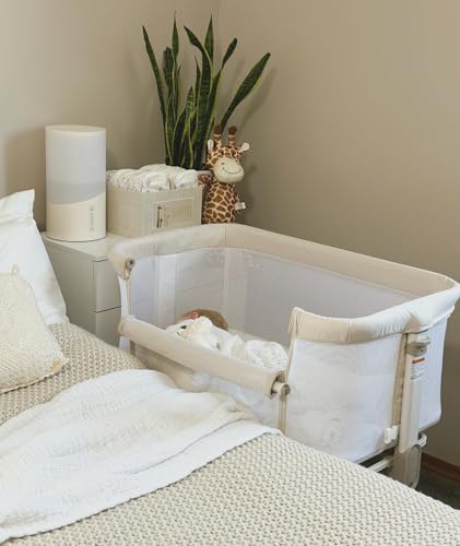 Fodoss Baby Bassinets Bedside Sleeper - All Mesh Bassinet with