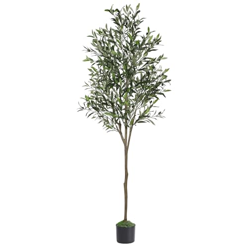 Alupssuc 6ft Faux Olive Tree with Lifelike Fruits and Realistic Leaves
