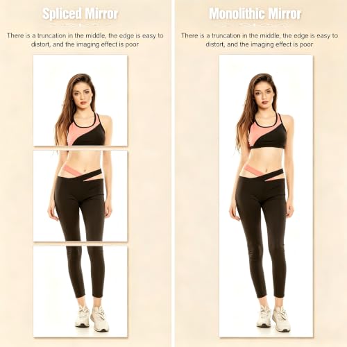 Full Length Acrylic Shatterproof Wall Mirror 47.25x15.75 Inch for Home & Gym
