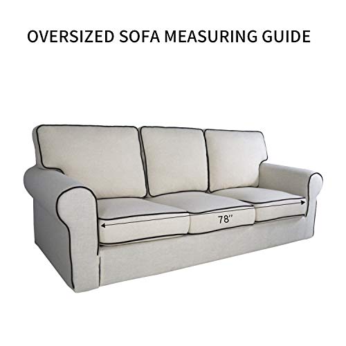 PureFit Reversible Quilted Couch Cover for Dogs Oversized Sofa 78” Gray Light Gray