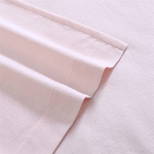 Twin Sheet Set with Fitted Sheet & Pillowcase - Bright Blush