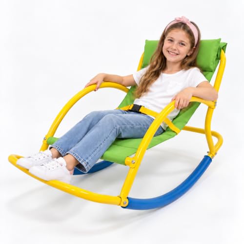 PLATPORTS Adventurer Oversized Sensory Rocking Chair for Kids Ages 5–7, Indoor & Outdoor