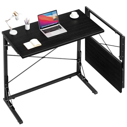 Vantic 31.5-Inch Folding TV Tray Table for Eating - Black
