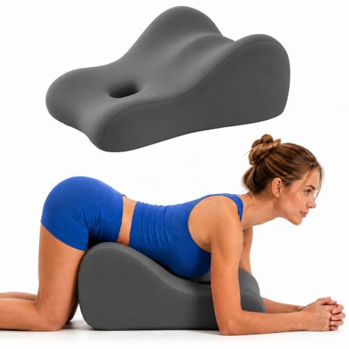 Natural Latex Wedge Pillow Support Cushion for Back Waist Legs - Grey & Black Variations