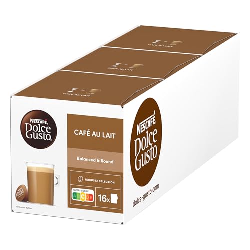 Nescafé Dolce Gusto Café au Lait Coffee Capsules - Pack of 6, 16 Count