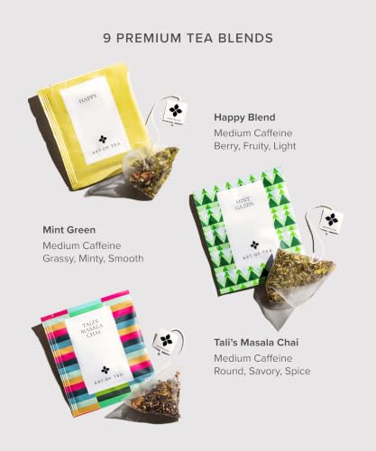 Assorted Tea Bags Sampler Set - Caffeinated & Herbal 50 Count with Variations