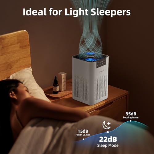 AromaRoom Air Purifier 2-Pack for Bedroom & Dorm, White & Black AP102