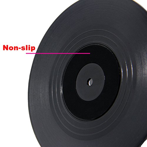 DuoMuo Coaster Vinyl Record Disk Coasters for Drinks - Tabletop