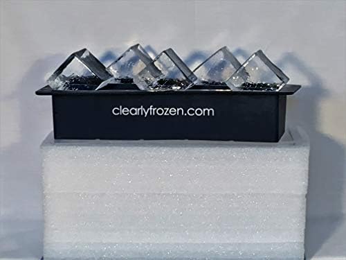 Clear Ice Tray for 2-Inch Glass-Like Cubes - BPA-Free Silicone, Reusable