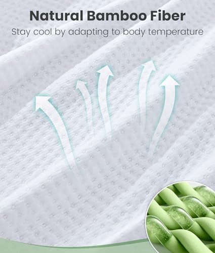 Twin XL Memory Foam Mattress Topper 2 Inch with Breathable Bamboo Cover - Pressure Relief, Non-Slip, Machine Washable