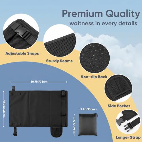 NEXVOXA Black Toddler Airplane Bed Travel Pillow & Extender for Kids