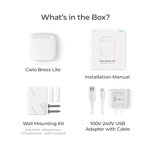 Cielo Breez Lite Smart AC Controller for Mini-Split, Window & Portable AC - White