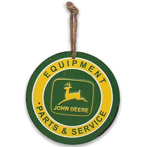 John Deere Mini Embossed Metal Sign or Christmas Ornament for Home Decorating - Great Gift Idea
