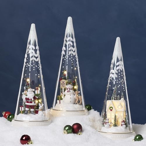 Lenox Merry & Magical Light-Up Santa Figurine - Porcelain Glass Encased 11.5in