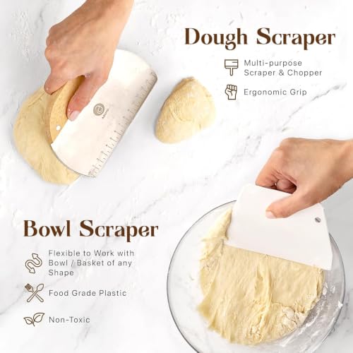 24-Piece Sourdough Starter Kit with Bread Baskets & Baking Tools – Complete Baking Set