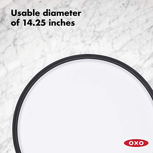 16-Inch Lazy Susan Turntable with Non-Slip Lip & Deep Edges - Kitchen Organizer
