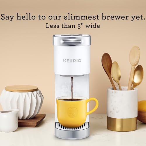 Keurig K-Mini Plus Coffee Maker - White, Single Serve K-Cup Brewer, Renewed
