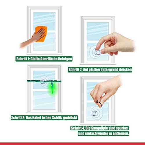 30s-Pack Mini Suction Cups for Fairy Lights, 30 mm Small Clear Suckers for Christmas Light, Light String Hooks Holders, Rope Light Caddy Window Suction Cup Clips Hang Seasonal Xmas Decorations