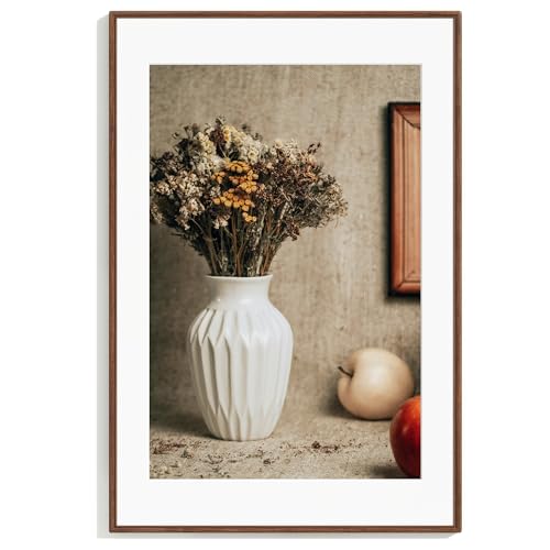 American Black Walnut Wood Poster Frame 24x36 - Natural Finish with Tempered Glass