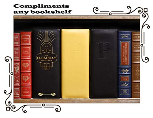 Black/Gold Foil Binder for Theater & Play Program Storage - 30 Sheet Protectors