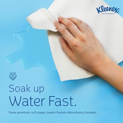Kleenex C-Fold Paper Towels Bulk Pack 150 Sheets, Soft, Absorbent, Recycled White