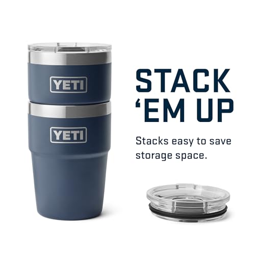 YETI Rambler 16 oz Navy Stackable Tumbler with Vacuum Insulation & MagSlider Lid