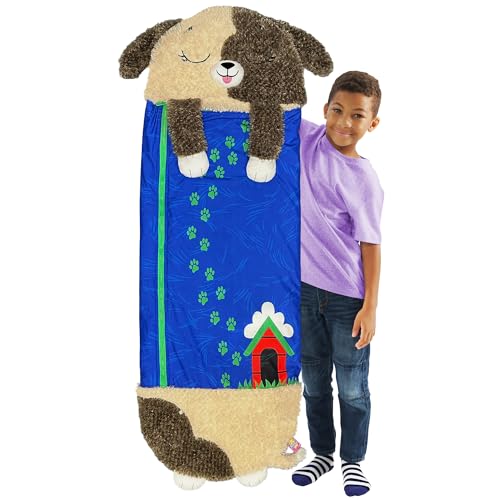 Large Happy Nappers 2-in-1 Pillow & Sleepy Sack Dog - Portable Cozy Play & Nap Friend