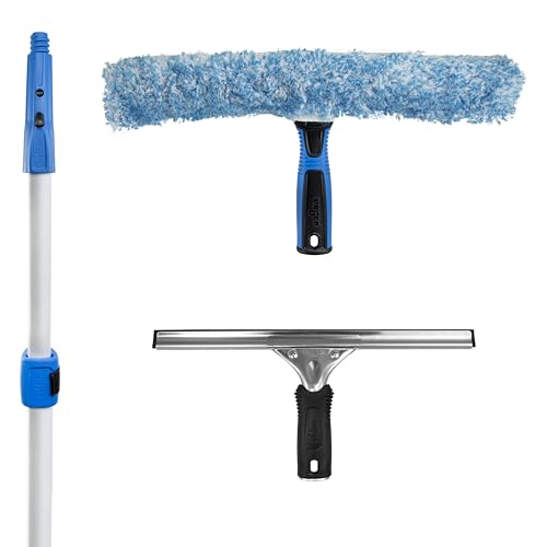 Unger Professional Window Cleaning Kit with Squeegee & Telescopic Pole