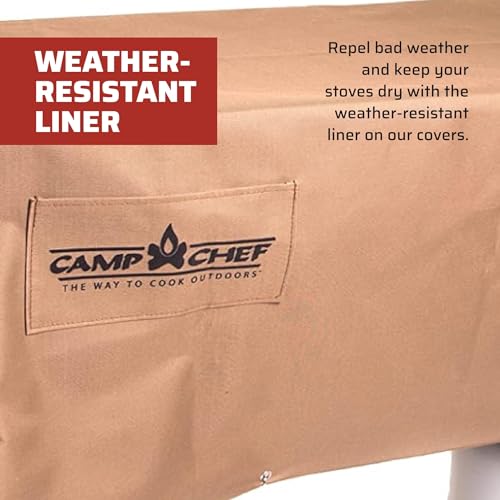 Camp Chef Stove Patio Cover 16-Inch Model - Weather-Resistant Brown
