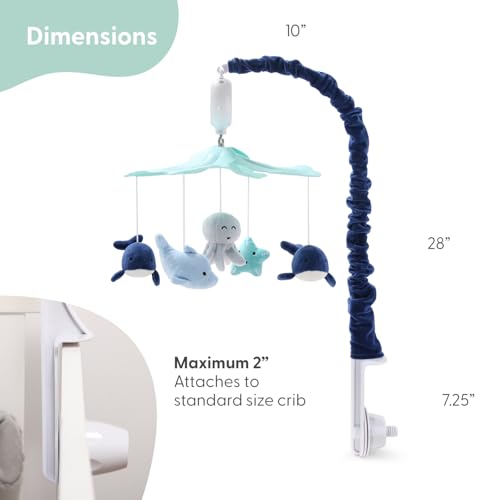 Nautical Baby Crib Mobile with 12 Lullabies - Ocean Nursery Decor for Boys & Girls