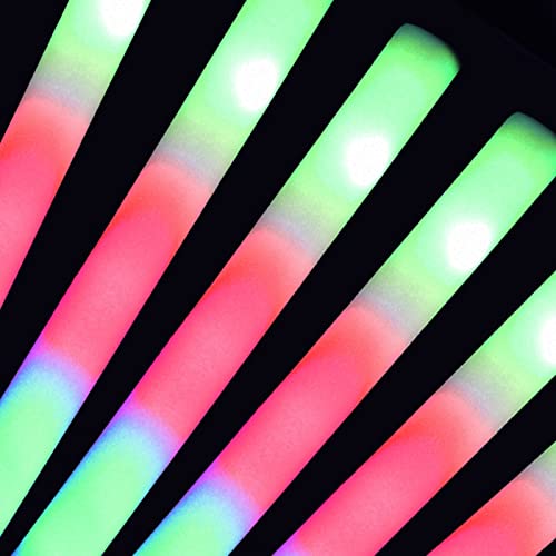 MR PARTY KING 100 LED Foam Party Sticks with 3 Lighting Modes - Wedding, Birthday, Event
