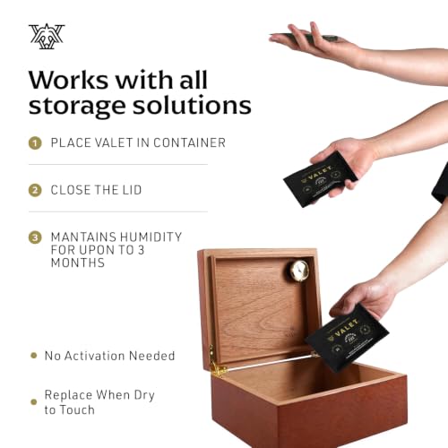 Valet 72% Two-Way Humidity Packs 12-Pack (60g) for Wood & Storage Containers - Variation of THIS listing