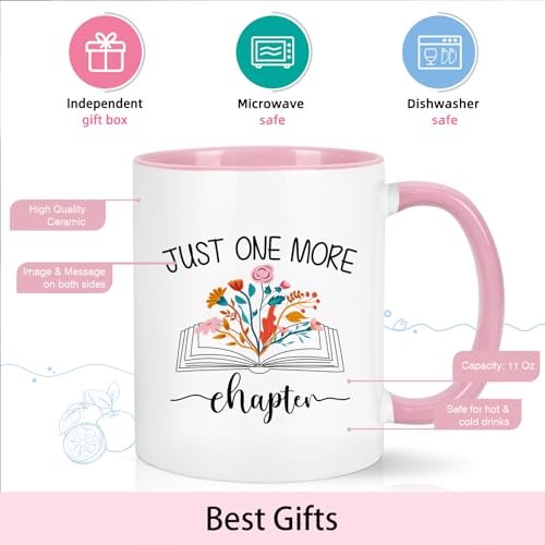 Just One More Chapter Mug - 11 oz Book Lovers Gift for Readers