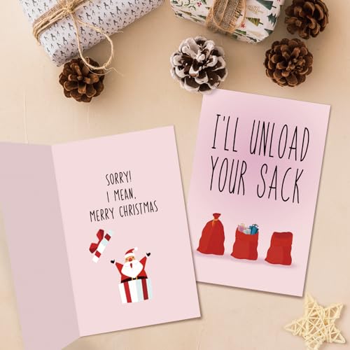 Nchigedy Naughty Christmas Card for Husband, Boyfriend – Variation #2, Funny Xmas Card for Him
