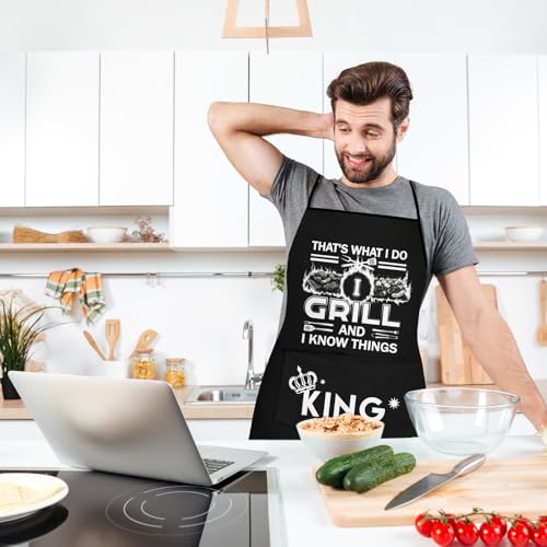 That's I Do Funny Black Apron for Men Grilling BBQ Cooking - PERRIFIC