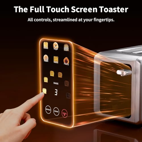 2-Slice Toaster with Touch Screen & Wide Slots - Silver