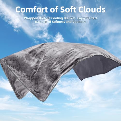 Inhand Cooling Blanket Full Size Gray 80x90 for Hot Sleepers
