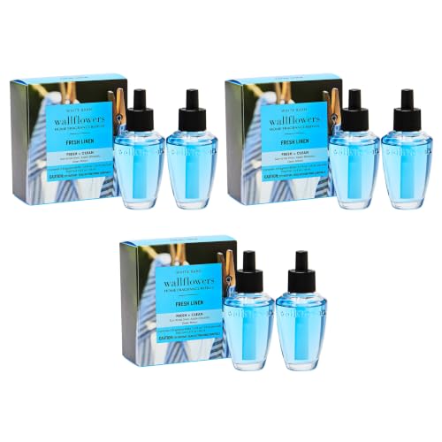Bath & Body Works Wallflowers Refill Pack - Fresh Linen Scent, 0.8 Fl Oz, 6 Count