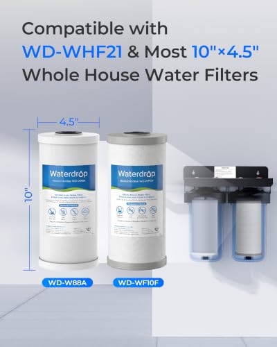 Waterdrop Whole House Water Filter with Iron & Manganese Reduction - Compatible with WHF21-FG