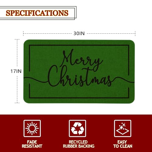 Maytycroco Merry Christmas Welcome Door Mat 30x17 in (Rectangular) - Christmas-03