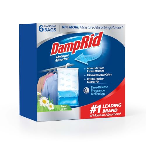 DampRid Fresh Scent Hanging Moisture Absorbers - 15.4 oz., 6 Pack for Closet & Storage